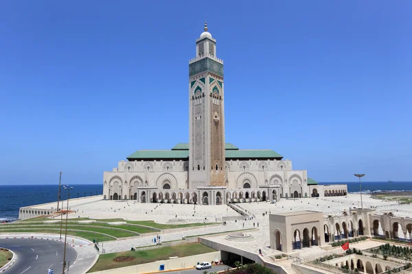 大清真寺在卡萨布兰卡，摩洛哥哈桑二世 — 图库照片