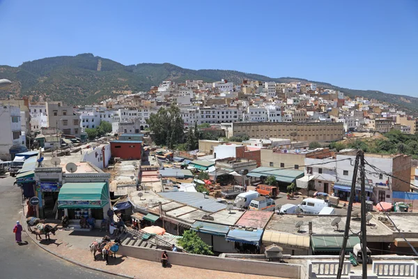 Vista sulla città Moulay Idriss, Marocco, Nord Africa — Foto Stock
