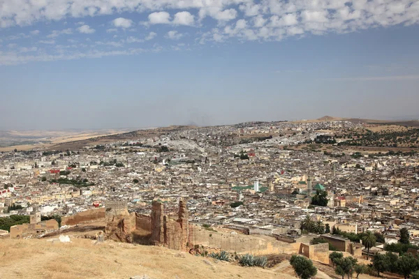Vista sobre a velha medina de Fes, Marrocos, Norte da África — Fotografia de Stock