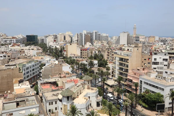 Переглянути над містом Casablanca, Марокко — стокове фото