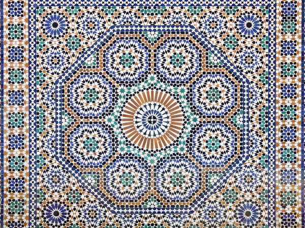 Orientalisches Mosaik in Marokko, Nordafrika — Stockfoto