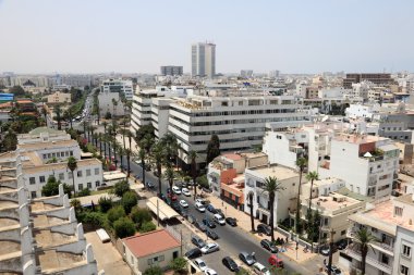 View over the city of Casablanca, Morocco clipart