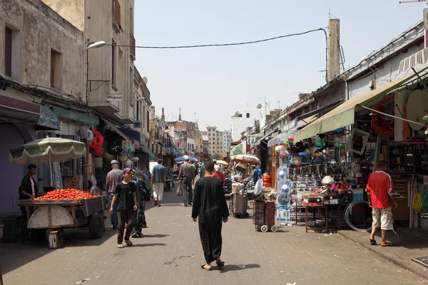 カサブランカ、モロッコのメディナ通り — ストック写真
