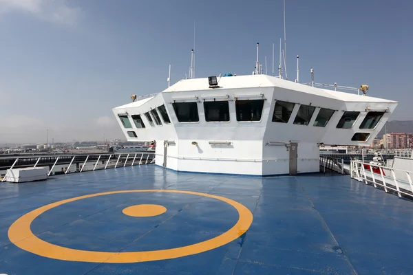 Helipad on a modern ferry boat — Stock Photo, Image