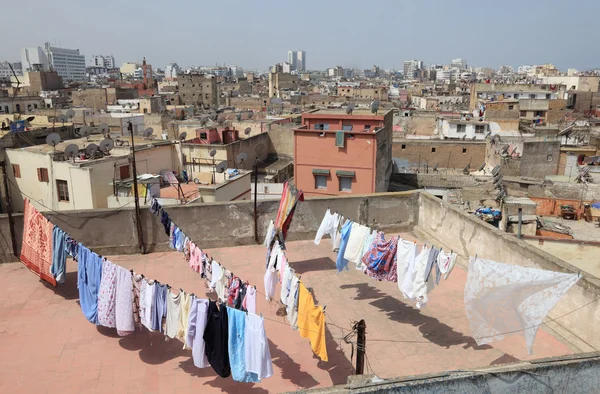 View over the rooftops of medina in Casablanca, Morocco — Stock Photo, Image