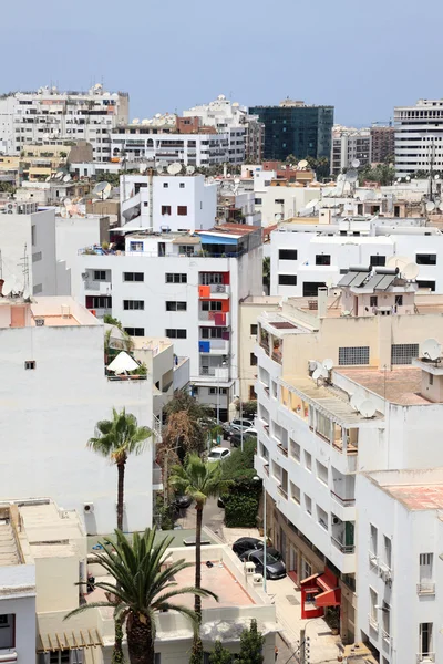 Pohled přes města casablanca, Maroko — Stock fotografie