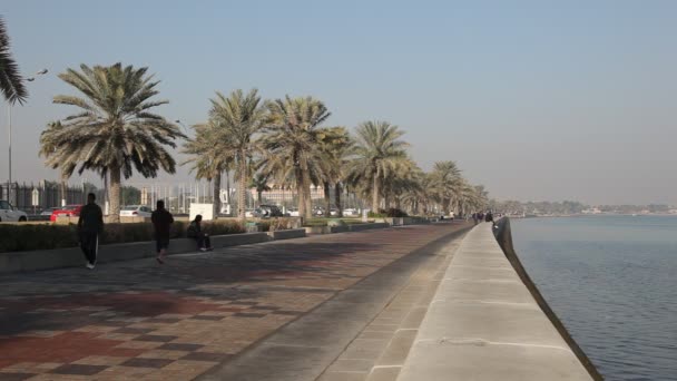 Corniche in doha, Katar — Stockvideo