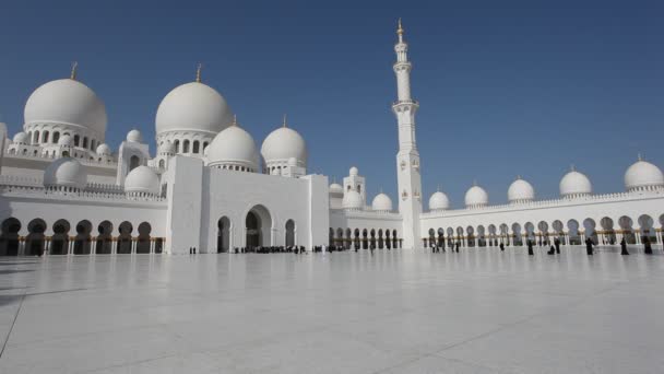 Sheikh Zayed Grand Mosque in Abu Dhabi — Stock Video