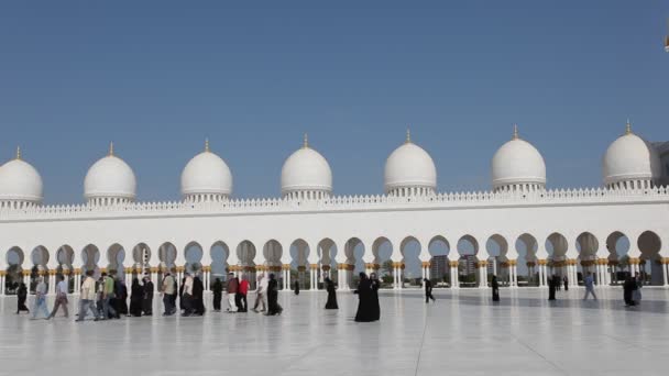 Şeyh Zayed, Abu Dabi 'deki Büyük Cami. — Stok video