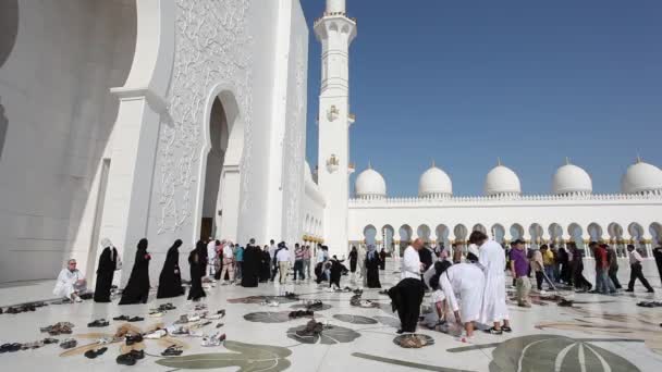 Mezquita Sheikh Zayed en Abu Dhabi — Vídeos de Stock