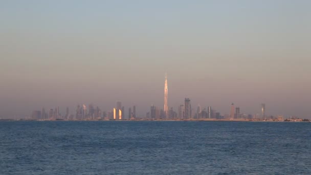 Panoramę Dubaju, Zjednoczone Emiraty Arabskie — Wideo stockowe