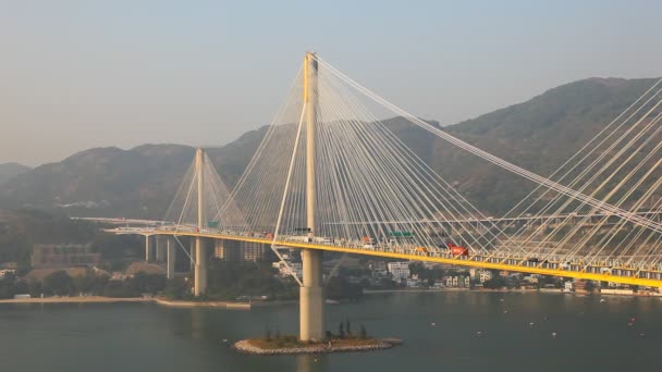 Мост Тинг Кау в Гонконге — стоковое видео