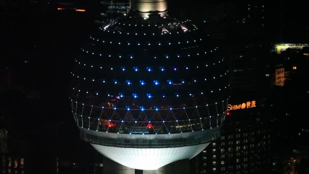 Oriental Pearl Tower en Shanghai, China — Vídeos de Stock