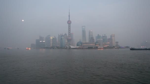 Shanghai at dusk — Stock Video