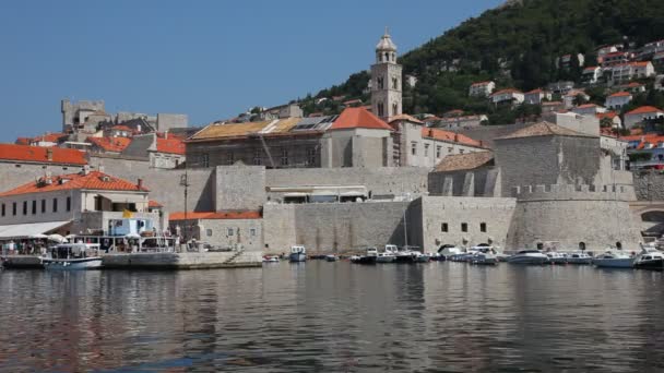 Kikötő Dubrovnik, Horvátország — Stock videók