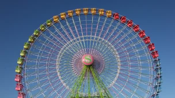 Roue ferris colorée — Video