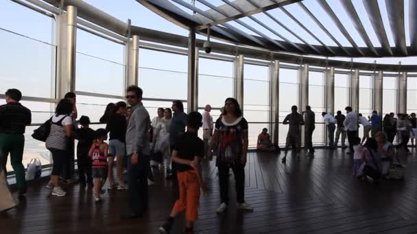 Observation deck of Burj Khalifa, Dubai — Stock Video