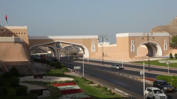 Ворота в Муттрах, Мускат Оман — стоковое видео