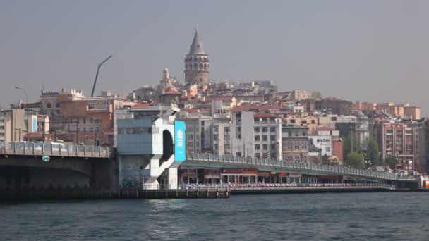 Gatala Bridge in Istanbul, Turkey — Stock Video