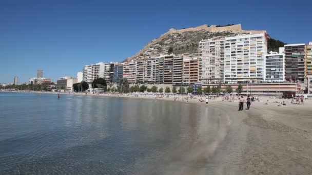 Playa en Alicante, España — Vídeo de stock