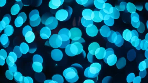 Luzes azuis desfocadas — Vídeo de Stock
