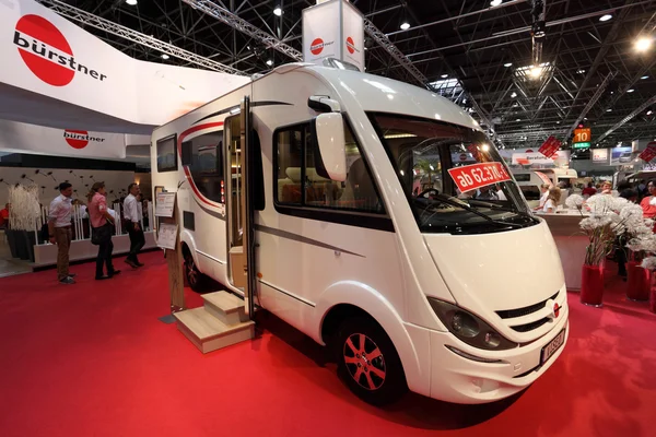 DUSSELDORF - SEPTEMBER 4: Burstner Viseo Camper Van at the Caravan Salon Exhibition 2013 on September 04, 2013 in Dusseldorf, Germany. — Stock Photo, Image