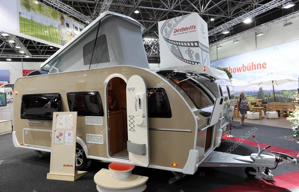 DUSSELDORF SEPTEMBER 4 Dethleffs Tourist caravan at the Caravan