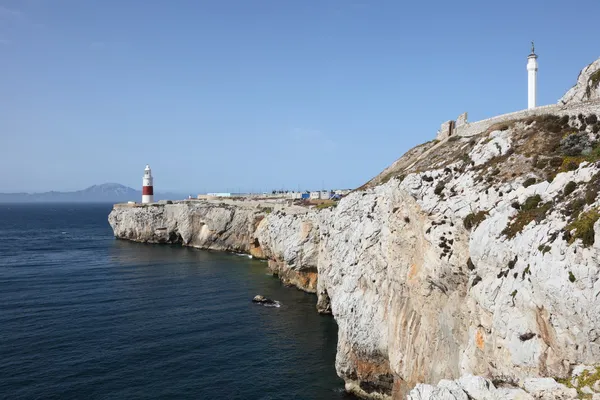 Cebelitarık Avrupa noktada deniz feneri — Stok fotoğraf