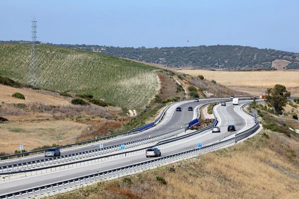 Autostrada vicino a Cadice, Andalusia, Spagna — Foto Stock