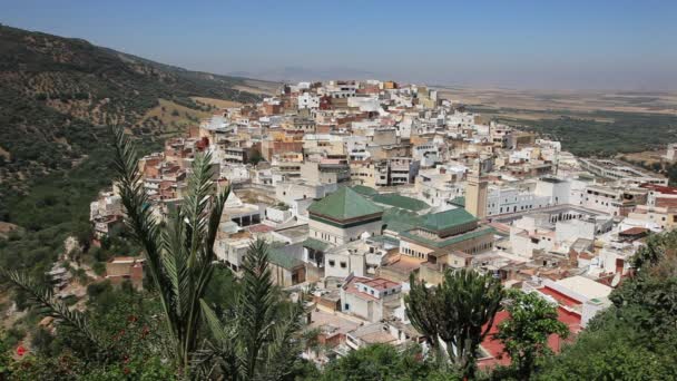 Város Moulay Idriss, Marokkó — Stock videók