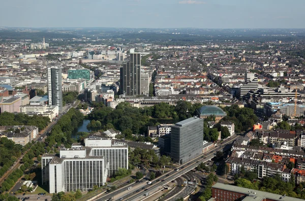 Şehir hava görünümünü dusseldorf, Almanya — Stok fotoğraf