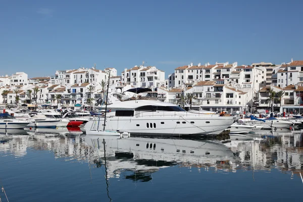 Luxury yachts in Puerto Banus, the marina of Marbella, Spain Royalty Free Stock Images