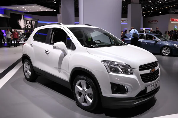 International Motor Show i Frankfurt, Tyskland. Chevrolet Trax på 65. IAS i Frankfurt, Tyskland, 17.09.2013 - Stock-foto