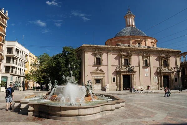Plaza de la virgen, Valencie, Španělsko — Stock fotografie