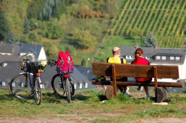 Couple with Bicycles clipart