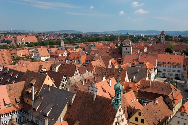 Aerial view over Rothenburg ob der Tauber, Germany — Stock Photo, Image