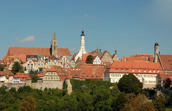 Rothenburg ob der Tauber的城市景观，德国 — 图库照片