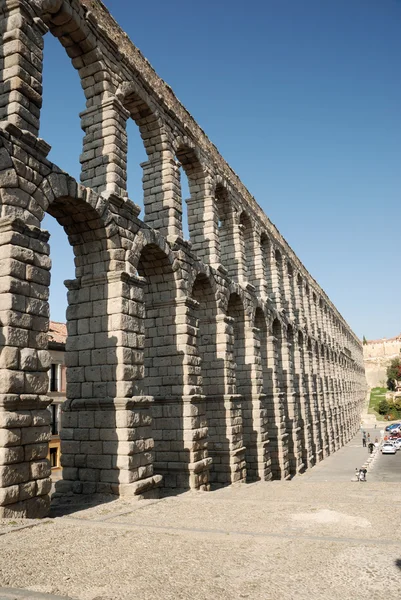 Romersk akvedukt i Segovia, Spanien — Stockfoto