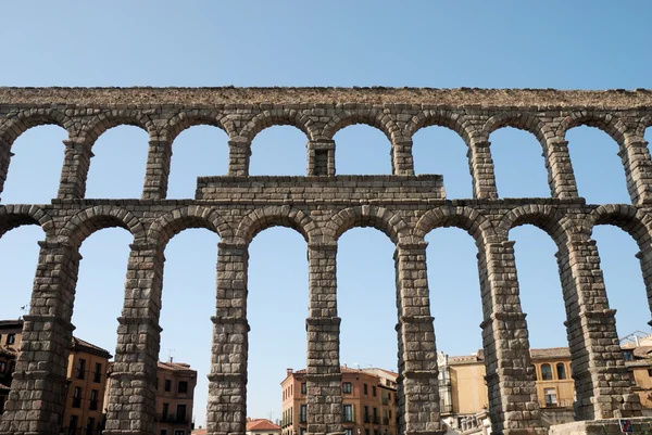 Romersk akvedukt i Segovia, Spanien — Stockfoto