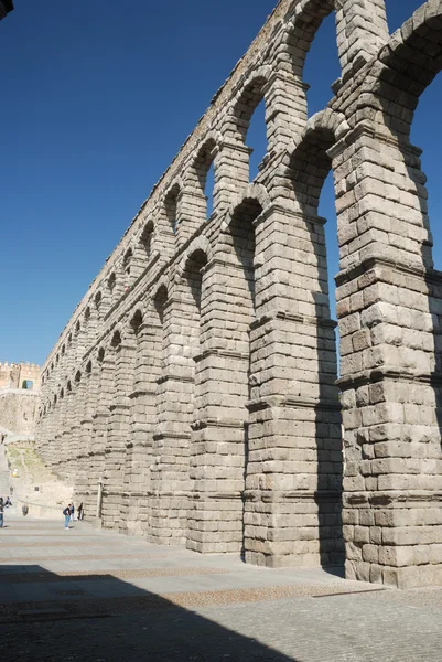 Romersk akvedukt i Segovia, Spanien — Stockfoto