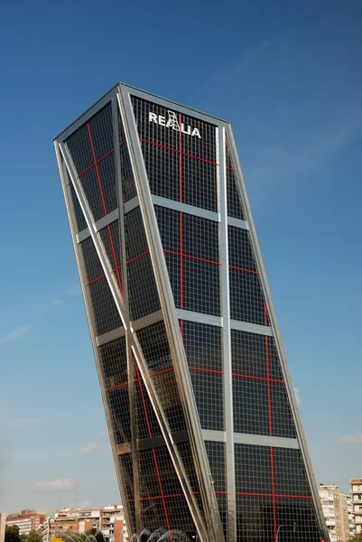 Puerta de europa tower (brána Evropy) v Madridu, Španělsko — Stock fotografie