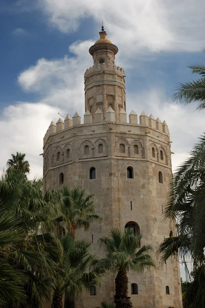 Torre del oro - guld tornet i Sevilla, Spanien — Stockfoto