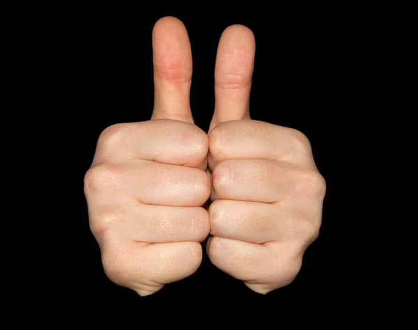 Double thumbs up! — Stock Photo, Image