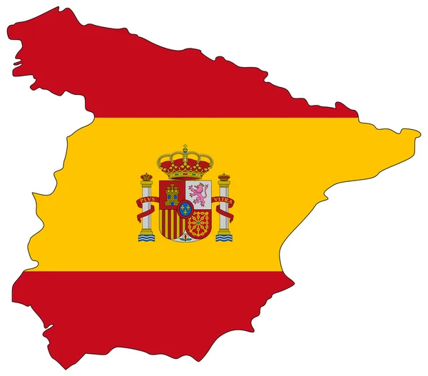 Vlag van Spanje voeren — Stockfoto