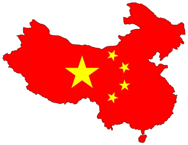Mapa Číny中国の地図 — ストック写真