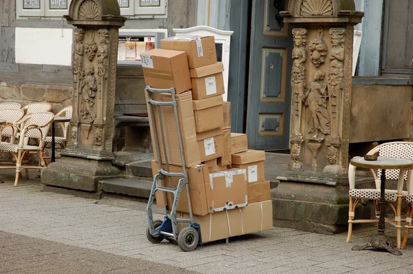 Deliverer in the City — Stock Photo, Image