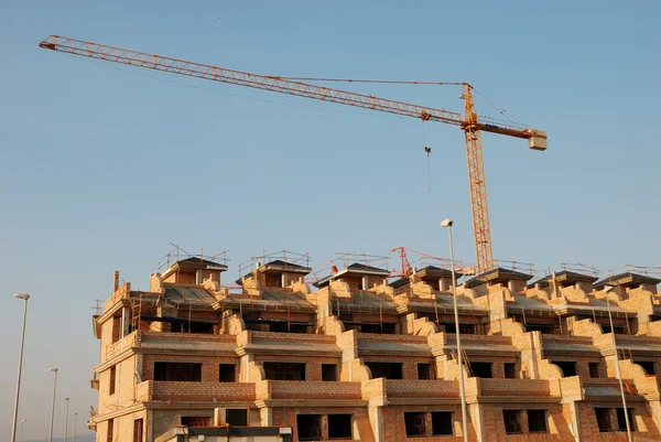 Construction site with crane — Stock Photo, Image