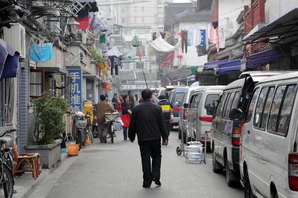 Straße in der Altstadt von Shanghai, China — Stockfoto