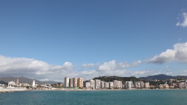 Skyline de Málaga, España — Vídeo de stock