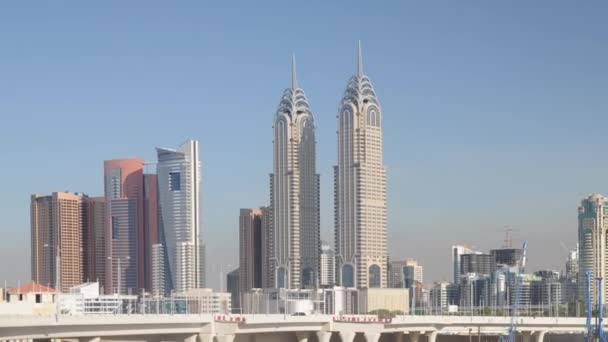 Bouwplaats in dubai, time-lapse video — Stockvideo